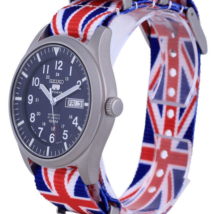 Seiko 5 urheilu automaattinen polyesteri SNZG11J1-var-NATO28 100M miesten kello