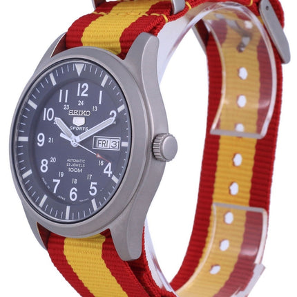 Seiko 5 urheilu automaattinen polyesteri SNZG11J1-var-NATO29 100M miesten kello