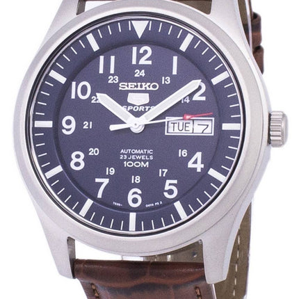 Seiko 5 urheilua automaattinen suhde ruskea nahka SNZG11K1 LS7 Miesten Kello