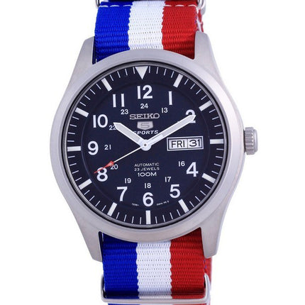 Seiko 5 urheilu automaattinen polyesteri SNZG11K1-var-NATO25 100M miesten kello