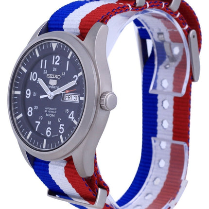 Seiko 5 urheilu automaattinen polyesteri SNZG11K1-var-NATO25 100M miesten kello