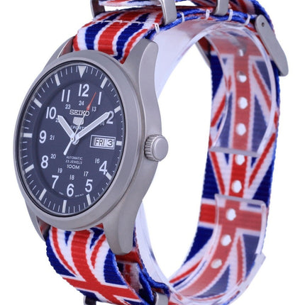 Seiko 5 urheilu automaattinen polyesteri SNZG11K1-var-NATO28 100M miesten kello