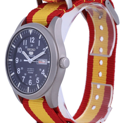 Seiko 5 urheilu automaattinen polyesteri SNZG11K1-var-NATO29 100M miesten kello