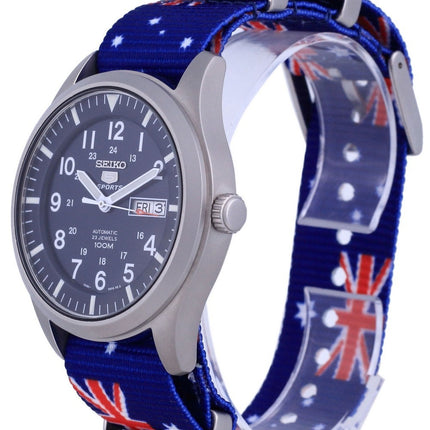 Seiko 5 urheilu automaattinen polyesteri SNZG11K1-var-NATO30 100M miesten kello