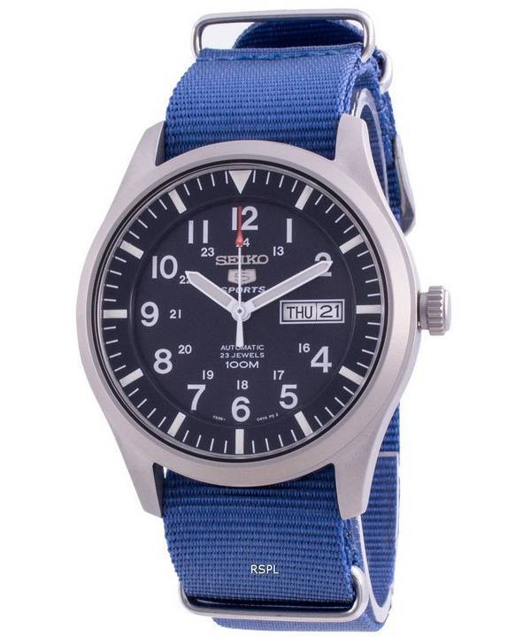 Seiko 5 Sports Blue Dial automaattinen SNZG11K1-var-NATO8 100M miesten kello