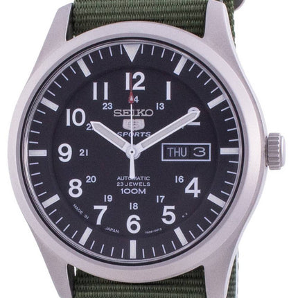 Seiko 5 Sports Black Dial automaattinen SNZG15J1-var-NATO9 100M miesten kello