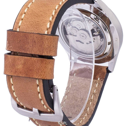 Seiko 5 urheilu SNZG15K1 LS17 automaattinen ruskea nahka hihna Miesten kello