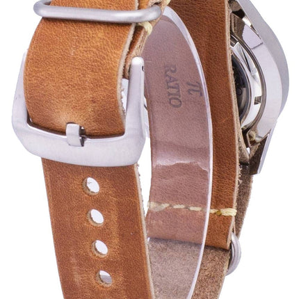 Seiko 5 urheilu SNZG15K1 LS18 automaattinen ruskea nahka hihna Miesten Kello