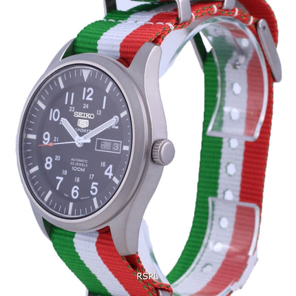 Seiko 5 urheilu automaattinen polyesteri SNZG15K1-var-NATO23 100M miesten kello