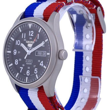 Seiko 5 urheilu automaattinen polyesteri SNZG15K1-var-NATO25 100M miesten kello