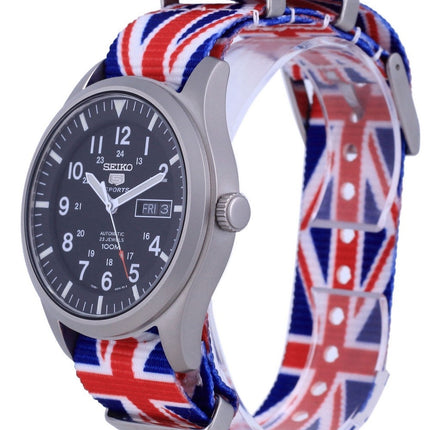 Seiko 5 urheilu automaattinen polyesteri SNZG15K1-var-NATO28 100M miesten kello