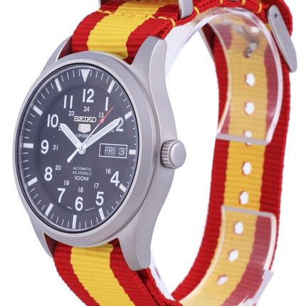 Seiko 5 urheilu automaattinen polyesteri SNZG15K1-var-NATO29 100M miesten kello