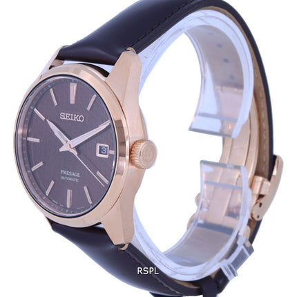 Seiko Presage Sharp Edge Brown kellotaulu automaattinen SPB170 SPB170J1 SPB170J 100M miesten kello