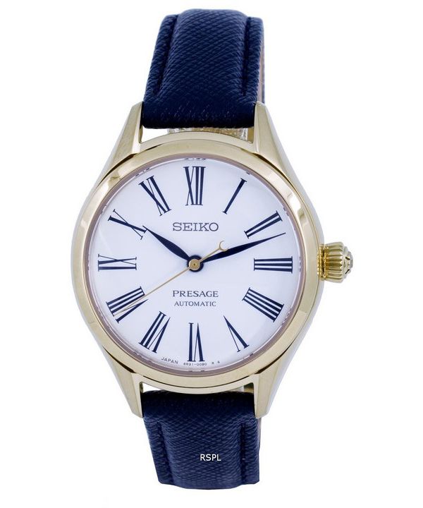 Seiko Presage nahkainen valkoinen kellotaulu automaattinen SPB234 SPB234J1 SPB234J naisten kello