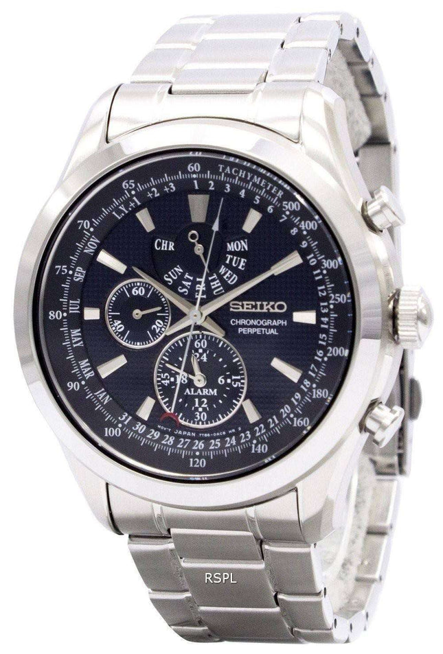 Kunnostettu Seiko Chronograph Perpetual SPC125 SPC125P1 SPC125P miesten kello