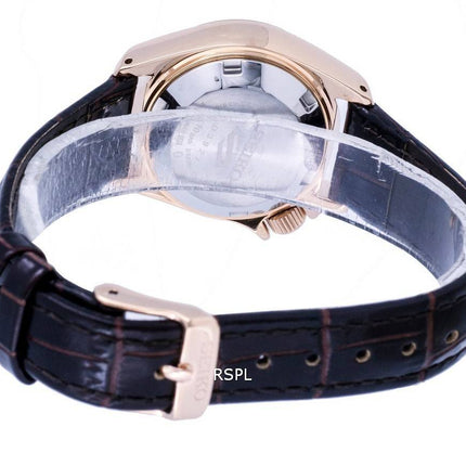 Seiko 5 Sports Compact nahkainen ruskea kellotaulu automaattinen SRE006 SRE006K1 SRE006K 100M naisten kello