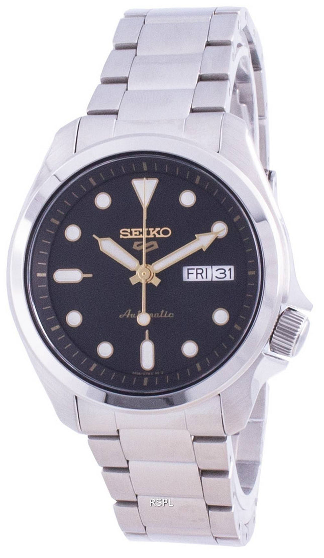 Seiko 5 urheilu musta soittaa automaattinen SRPE57 SRPE57K1 SRPE57K 100M miesten kello