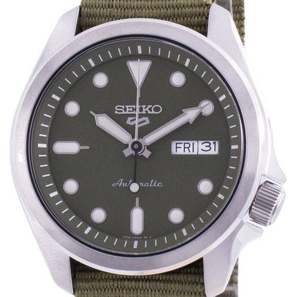 Seiko 5 urheilun vihreä soittaa nailonhihna automaattinen SRPE65 SRPE65K1 SRPE65K 100M miesten kello