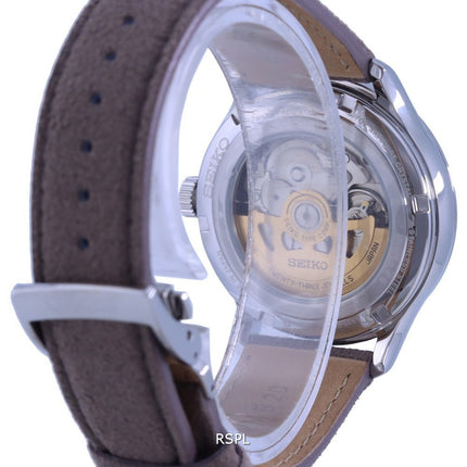 Seiko Presage Zen Garden valkoinen kellotaulu nahkahihna automaattinen SRPG25 SRPG25J1 SRPG25J miesten kello