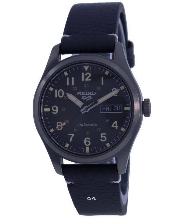 Kunnostettu Seiko 5 Sports Field Collection -ruskea kellotaulu nahkarannekkeella automaattinen SRPG41 SRPG41K1 SRPG41K 100M miesten kello