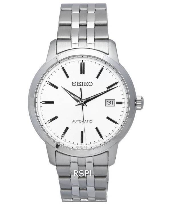 Seiko Discover Lisää ruostumattomasta teräksestä valmistettu hopea kellotaulu automaattinen SRPH85 SRPH85K1 SRPH85K 100M miesten