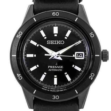 Seiko Presage Style60s musta kellotaulu automaattinen SRPH95 SRPH95J1 SRPH95J miesten kello