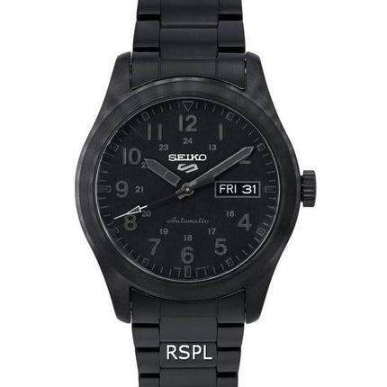 Seiko 5 Sports Stealth musta kellotaulu automaattinen SRPJ09 SRPJ09K1 SRPJ09K 100M miesten kello