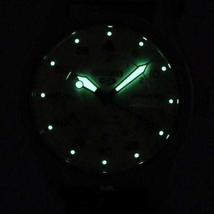 Kunnostettu Seiko 5 Sports GMT Champagne Flieger -pukutyylinen nahkaranneke automaattinen SRPJ87K1 100M miesten kello