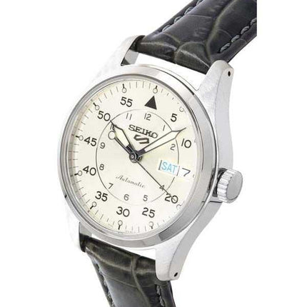 Kunnostettu Seiko 5 Sports GMT Champagne Flieger -pukutyylinen nahkaranneke automaattinen SRPJ87K1 100M miesten kello