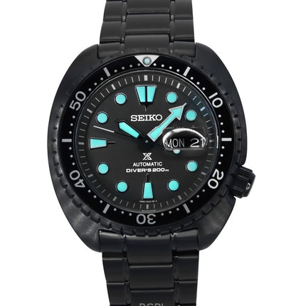 Seiko Prospex Black Series Night Vision Turtle Black Dial automaattinen sukeltaja SRPK43K1 200M miesten kello