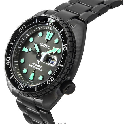 Seiko Prospex Black Series Night Vision Turtle Black Dial automaattinen sukeltaja SRPK43K1 200M miesten kello