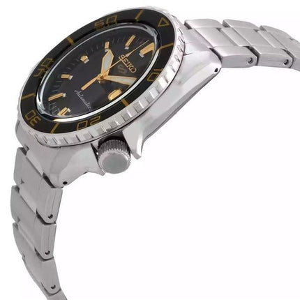 Seiko 5 Sports SKX Series ruostumaton teräs musta auringonsäteen kellotaulu automaattinen SRPK99K1 100M miesten kello