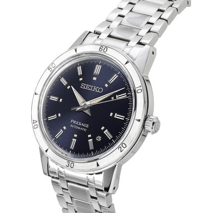 Seiko Presage Style 60's ruostumattomasta teräksestä valmistettu sininen kellotaulu automaattinen SRPL07J1 miesten kello