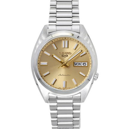 Seiko 5 Sports SNXS ruostumattomasta teräksestä valmistettu kultainen kellotaulu automaattinen SRPL59K1 100M miesten kello
