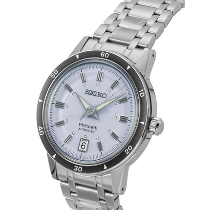 Seiko Presage Style 60's ruostumattomasta teräksestä valmistettu vaaleanvioletti kellotaulu automaattinen SRPL73J1 miesten kello