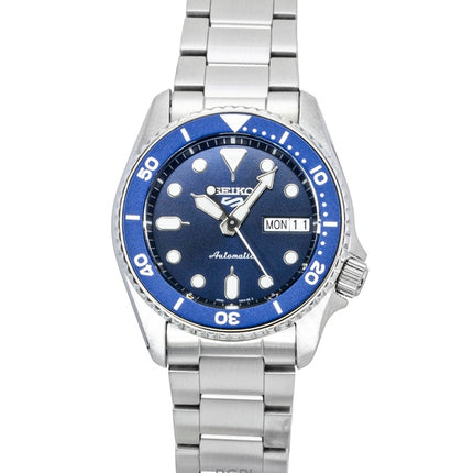 Seiko 5 Sports SKX Street Denim ruostumattomasta teräksestä valmistettu sininen kellotaulu automaattinen SRPL77K1 100M miesten kello
