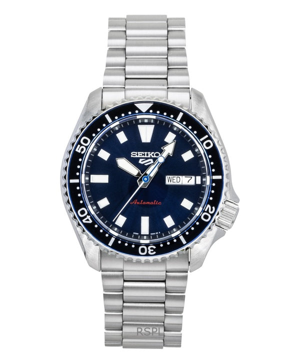 Seiko 5 Sports SKX Redux automaattinen ruostumattomasta teräksestä valmistettu sininen kellotaulu SRPL83K1 100M miesten kello