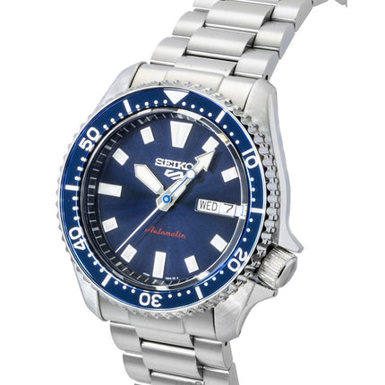 Seiko 5 Sports SKX Redux automaattinen ruostumattomasta teräksestä valmistettu sininen kellotaulu SRPL83K1 100M miesten kello