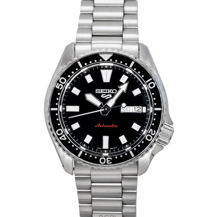 Seiko 5 Sports SKX Redux automaattinen ruostumattomasta teräksestä valmistettu musta kellotaulu SRPL85K1 100M miesten kello