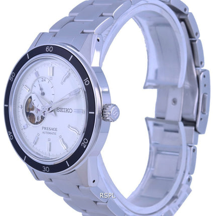 Seiko Presage Style 60-luvun avoin sydÃ¤n, musta kellotaulu automaattinen SSA425 SSA425J1 SSA425J miesten kello