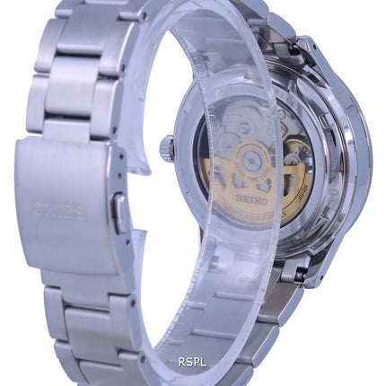 Seiko Presage Style 60-luvun avoin sydÃ¤n, musta kellotaulu automaattinen SSA425 SSA425J1 SSA425J miesten kello