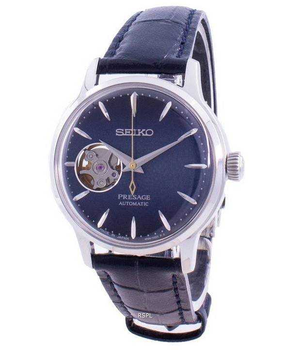 Kunnostettu Seiko Presage Automatic Cocktail Time Blue Moon SSA785 SSA785J1 SSA785J Open Heart Japanissa valmistettu naisten kello
