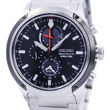 Seiko Sportura Solar World aika Chronograph SSC479 SSC479P1 SSC479P Miesten Kello