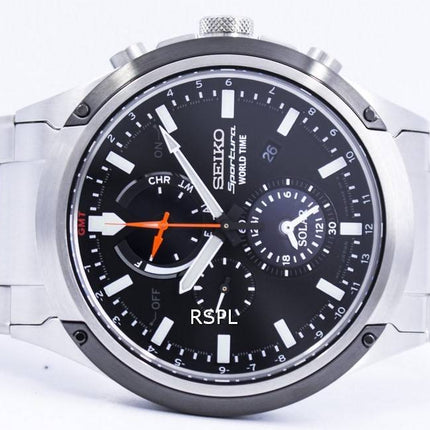 Seiko Sportura Solar World aika Chronograph SSC479 SSC479P1 SSC479P Miesten Kello