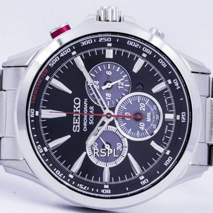 Seiko Solar Chronograph nopeusmittarin SSC493 SSC493P1 SSC493P Miesten kello
