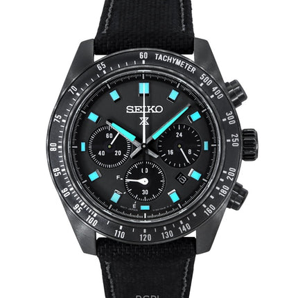 Seiko Prospex Black Series Night Vision Speedtimer Chronograph Black Dial Solar SSC923P1 100M Miesten kello