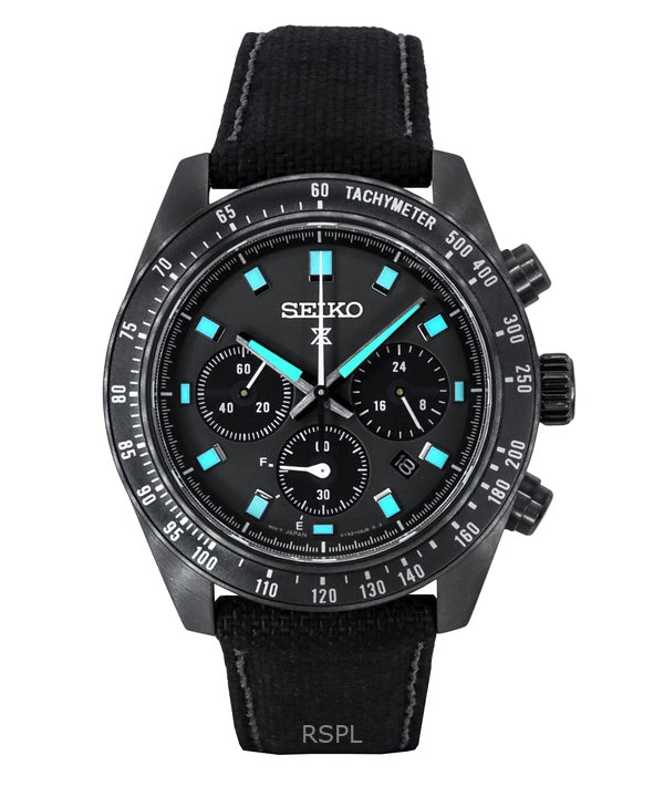 Seiko Prospex Black Series Night Vision Speedtimer Chronograph Black Dial Solar SSC923P1 100M Miesten kello