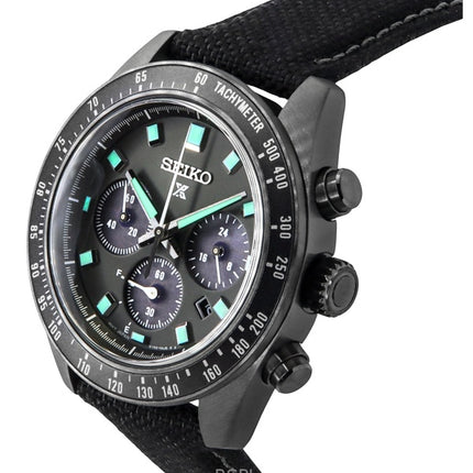 Seiko Prospex Black Series Night Vision Speedtimer Chronograph Black Dial Solar SSC923P1 100M Miesten kello