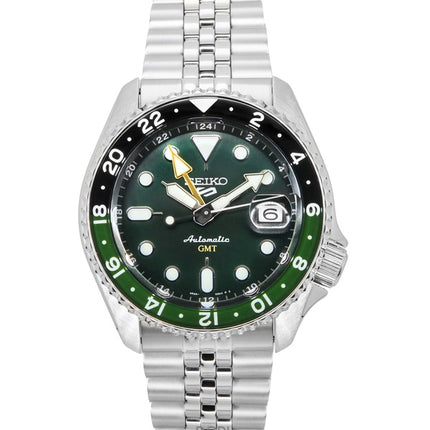 Seiko 5 Sports SKX GMT ruostumaton teräs vihreä kellotaulu automaattinen SSK035K1 100M miesten kello