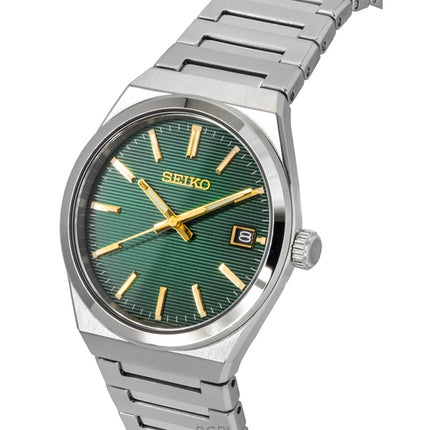 Seiko Classic ruostumattomasta teräksestä valmistettu vihreä kellotaulu kvartsi SUR601P1 100M miesten kello